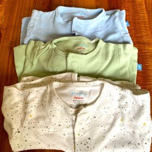 Magnetic Me Simply onesie 6-9mo footless 100% cotton onesie with magnets, 3 pack